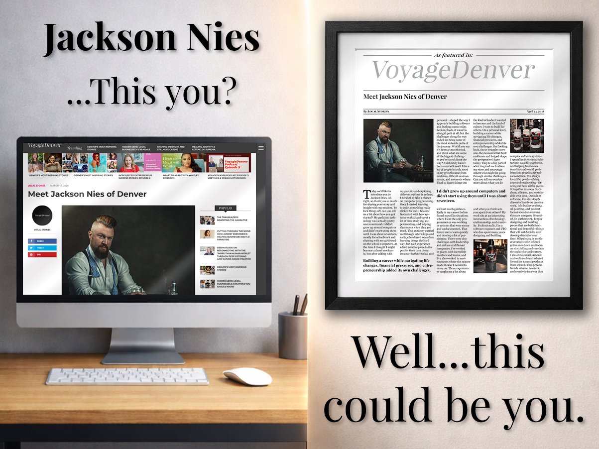 Framed article mockup example